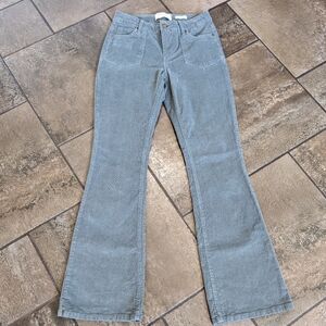 RE Generation by Celebrity Pink High Waisted Flare Leg Cords Size 28 Gray
